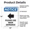 Signmission Please Use Main Entrance Sign, Vinyl Decal, 10in W x 14in L, 2PK OS-2PACK-NS-D-1014-V-17621 - alternate 5